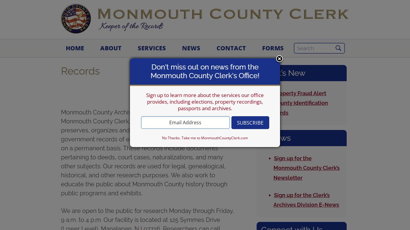 Records - Monmouth County, NJ Clerk